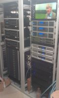 Equipment racks featuring the Atlona Video and Cloud Audio control systems